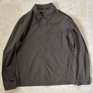 Uniqlo Olive Waterproof Shirt Jacket